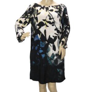 Anthropologie Maeve Slit Sleeve Floral Shadow Print Dress